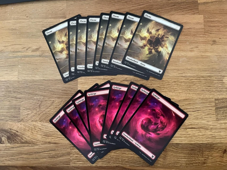 MTG Magic The Gathering Full Art Basics aus Theros Mountains und Plains - Bild 1 von 1