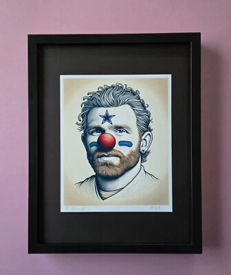 AIDAN FLUX | Impresión auténtica firmada a mano enmarcada The Dallas Cowboy certificado de autenticidad Foto 1 de 4