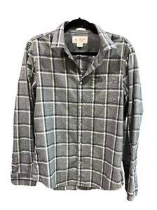 Pinguin kariert Langarm Button Down M Heritage Slim Fit grau und blau - Bild 1 von 7