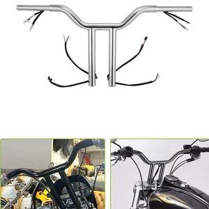 12 inch Prewired Softail T Bar Handlebar for 12-UP Breakout Deluxe Heritage Slim - Picture 1 of 8