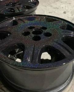 Higloss SPARKLE HOLOGRAPHIC BLACK powder coat paint 1Lb / 450 g - Picture 1 of 6