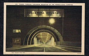 TUSCARORA MOUNTAIN PA POSTKARTE LEINENTUNNEL 1944 PENNSYLVANIA - Bild 1 von 2