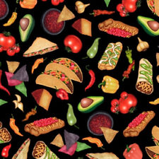 QT Fabrics Order Up by Dan Morris 28522 J Black Mexican Food Cotton