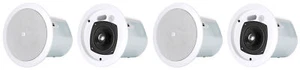 4) JBL Control 24CT 4" 70v Commercial Restaurant/Bar/Cafe White Ceiling Speakers - Zdjęcie 1 z 9