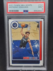 2021-22 Panini NBA Hoops Anthony Edwards #151 PSA 9 MINT - Bild 1 von 2