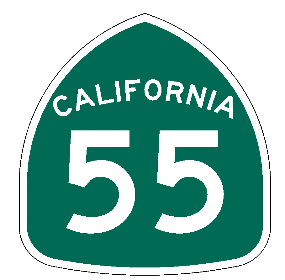 WINTER PARK PRODUCTS California State Route 55 Sticker Decal R1008 Highway Sign Road Sign