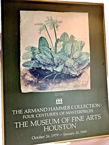 Framed 1980 Albrecht Durer Armand Hammer Museum of Fine Arts Houston poster - Bild 1 von 2