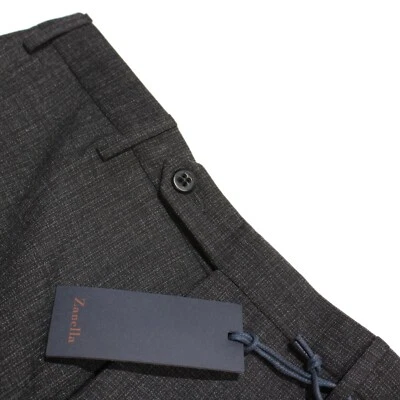 Zanella NWT Dress Pants Size 32 US Curtis In Gray Melange Wool Blend - Image 1 of 4