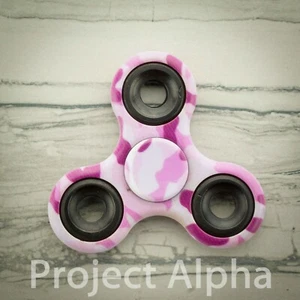 Giroscopio giratorio de mano rosa camuflaje bi inquieto juguete de escritorio inquieto EDC enfoque TDAH - Imagen 1 de 3