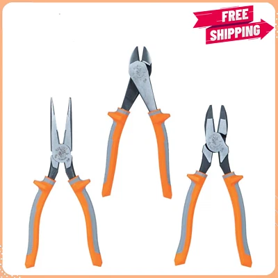 Klein Tools 9420R 1000V 绝缘钳套装带长鼻 3 件套 — 第 1/4 张图片