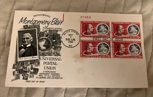 AIRMAIL 15¢ C66 MONTGOMERY BLAIR MAY 3 1963 SILVER SPRING MD FIRST DAY ISSUE BX4 - Picture 1 of 4