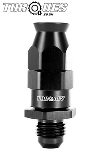 AN -6 (6AN AN -06 JIC ) STRAIGHT Male Teflon / PTFE Hose Fitting 9/16” UNF BLACK - Picture 1 of 2