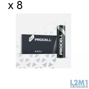 80 Batterie Duracell Procell Mini Stilo AAA LR03 1.5V Pile Alcaline Industrial - Imagen 1 de 1