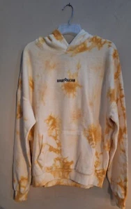 RAW GEAR Herren weiß, gelb orange Batik Designer Hoodie MEDIUM - Bild 1 von 3