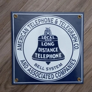 Telefongesellschaft Glocke Porzellan Schild Home Office Shop Den Garage Dekor - Bild 1 von 1