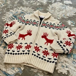Hanna Andersson Dear Deer Sweater Jacket Size 5 - Picture 1 of 5