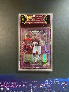CHASE YOUNG 2020 Panini Prizm PURPLE POWER PRIZM Rookie Card 9/49 RCG 9