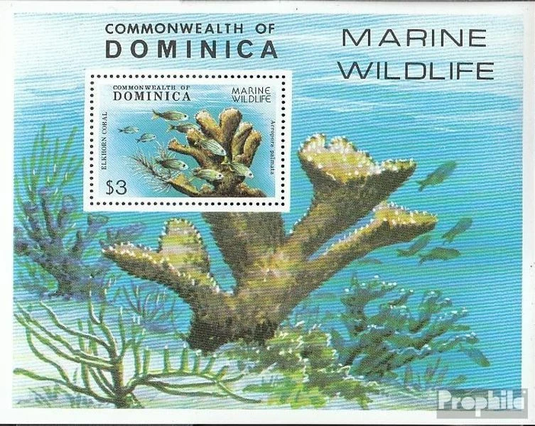 Dominica Block56 Como Nuevo/MNH 1979 Animales del Caribe Foto 1 de 1