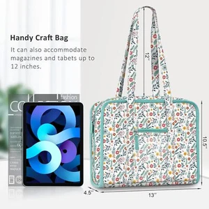 Borsa grande portaoggetti forniture artigianali per cucire con manico per kit da cucire (SOLO BORSA) - Foto 1 di 10