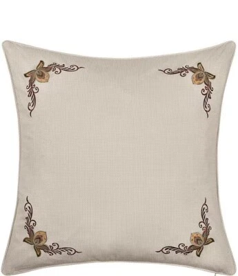 J Queen New York Captiva Bordada Floral 26 x 26 Algodón Europeo Falso Nuevo con Etiquetas Foto 1 de 4