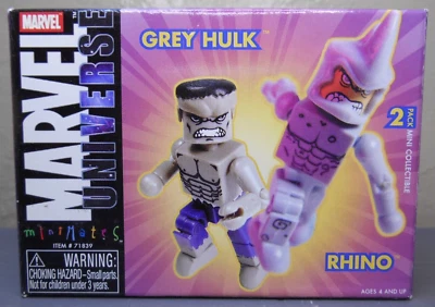 Marvel Minimates Grey Hulk & Rhino - Art Asylum Nuevo en caja sellado Foto 1 de 4