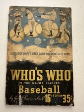Who’s Who in the Major Leagues 1948 Baseball Magazine Beisbol MLB Yankees