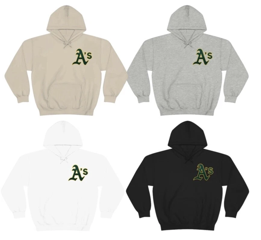 Oakland athletics heavy blend Hoodie sweatshirt raised soft logo - Image 1 of 1