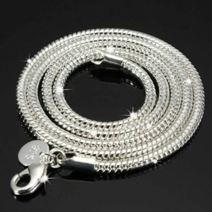 925 Sterling Silber Schlangenkette Halskette 20" Atemberaubend - Bild 1 von 1