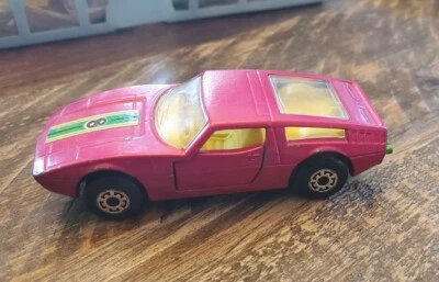 Matchbox MASERATI BORA No 32 Superfast Pink Green Base 1972 Vintage - Image 1 of 4
