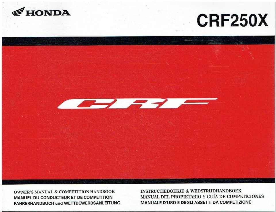HONDA CRF250X ORIGINAL 2012 FACTORY OWNERS MANUAL & COMPETITION HANDBOOK *VGC* - Image 1 of 1