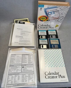 Vintage Spinnaker Calendar Creator Plus Software Version 2 for Windows 3.1 & 95 - Picture 1 of 8