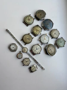 VINTAGE HERREN UND DAMEN ARMBANDUHR KONVOLUT RAKETA POBEDA ZIM FOR PARTS USSR CCCR - Bild 1 von 11