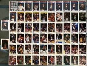 1991-92 NBA HOOPS McDONALD’S BASKETBALL COMPLETE SET #1-62 TEAM USA NM OR BETTER