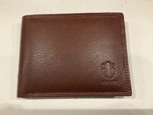 Portefeuille Firenze Vera Pelle en cuir marron neuf cartes de crédit espèces - Photo 1/8