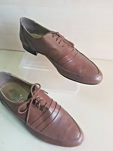 FHW Mens Tan Lace Up Shoe Size 11 Ex Condition Have Been Resoled Due To Slippy - Picture 1 of 12