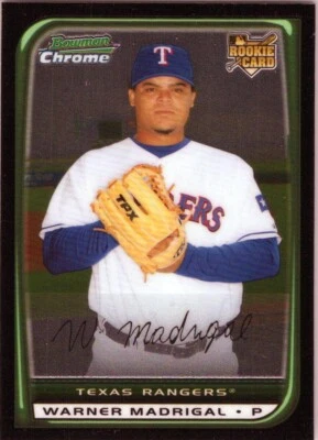 2008 Bowman Chrome Draft #BDP46 Warner Madrigal (RC) Texas Rangers - Image 1 of 2