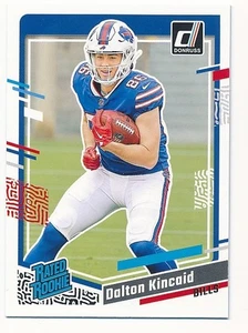 DALTON KINCAID 2023 DONRUSS RATED ROOKIE #308 RC BUFFALO BILLS FOOTBALL MINT - Picture 1 of 2