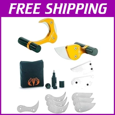 Juego de cuchillos de caza anodizados ligeros naranja Foto 1 de 2