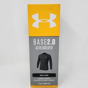 Under Armour Men's Medium Size ColdGear Base 2.0 Active Baselayer Shirt, Black - Picture 1 of 10