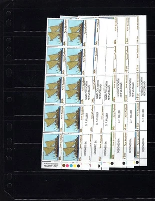 New Zealand 980-85 Ships Plate Blocks of 10 XF MNH Complete Set LP - Image 1 of 2