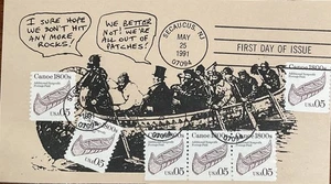Jim Smith Classic 2453 Canoe Stamps Used to Patch Canoe PNC #1 - Picture 1 of 1