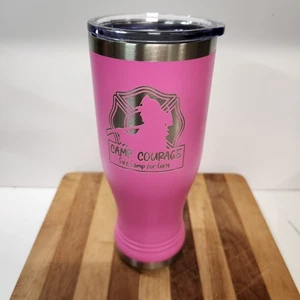 Polar Camel 20 Oz Tumbler - Pink firefighters Camp Courage for girls very nice - Picture 1 of 11