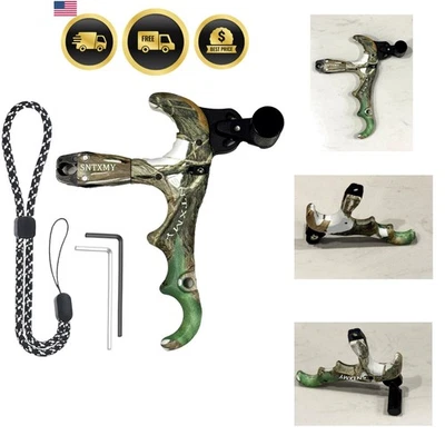 Archery Thumb Release for Compound Bow 360° Rotatable Trigger Adjustable Camo - Image 1 of 4