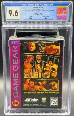 WWF Raw Sega Game Gear Hangtab Box Factory Sealed New CGC 9.6 A+ Graded Acclaim - Image 1 of 2