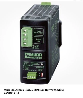 Murr Elektronik Cap20/24 Energy Storage 85394 Input DC 23-30V Output 20A RefB4S1 - Image 1 of 2