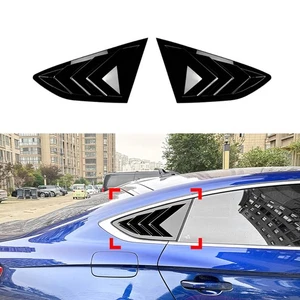 2X Seitenfenster Abdeckung Fensterverkleidung glänzend Schwarz für Audi A5 F5 - Picture 1 of 8