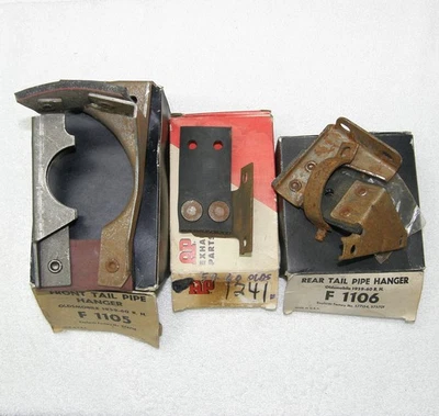 NOS NORS 1959-60 Oldsmobile RH Muffler / Resonator / Tail Pipe Supports Hangers - Image 1 of 4