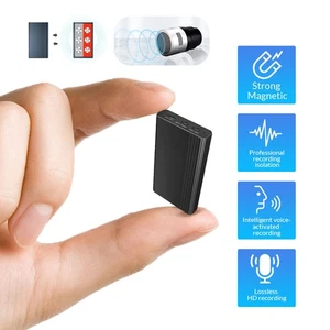 500 Hrs Hidden Voice Activated Recorder Digital Audio Magnetic MP3 Player - Picture 1 of 14