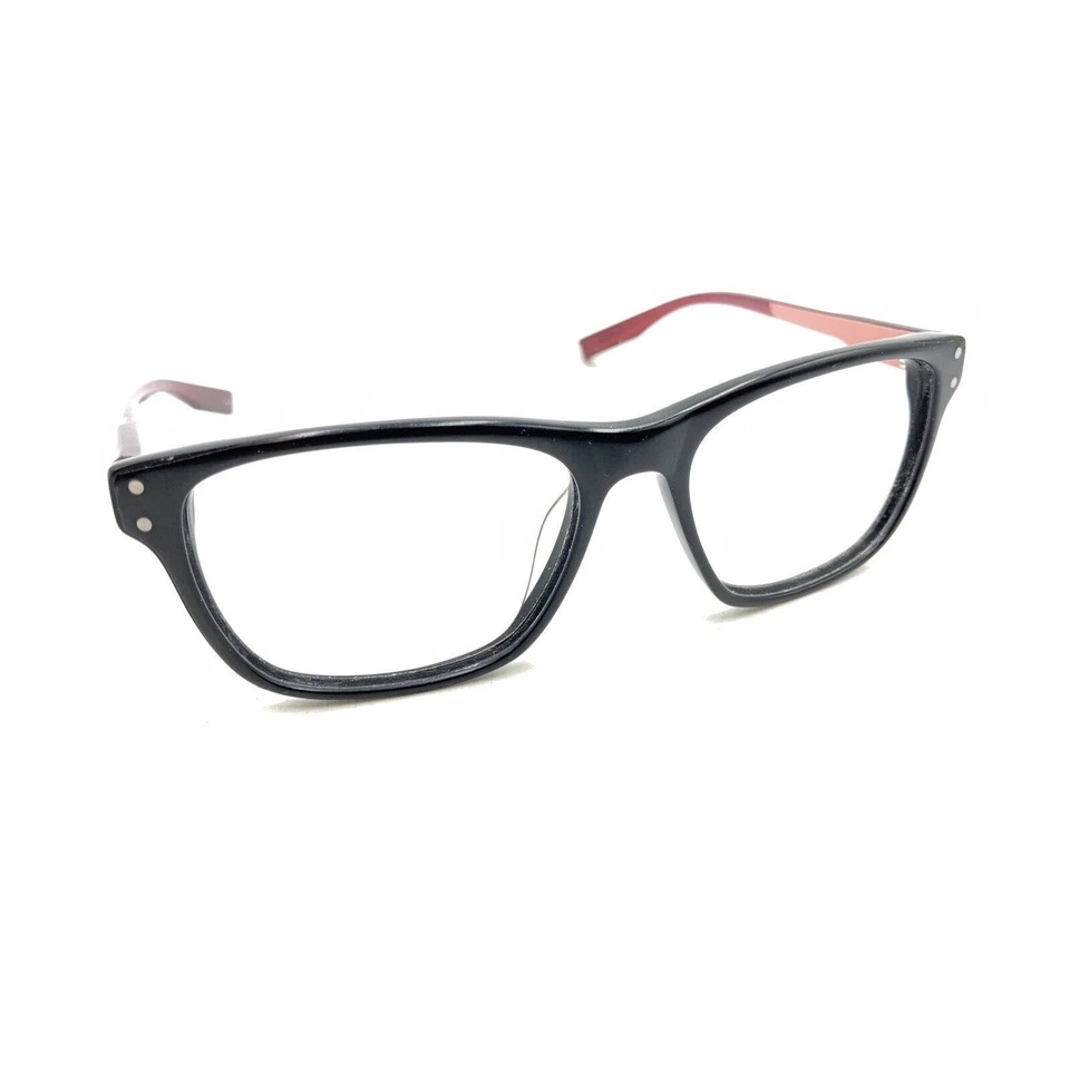 Monturas de gafas Nike 7230RD negro satinado rojo 52-16 140 diseñador hombres mujeres Foto 1 de 4