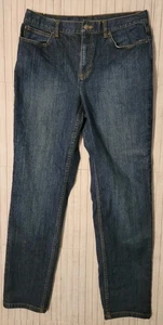 Women's 12 Long Liz Claiborne  Classic Jeans Blue Denim W=33" Inseam=32.5" - Picture 1 of 5